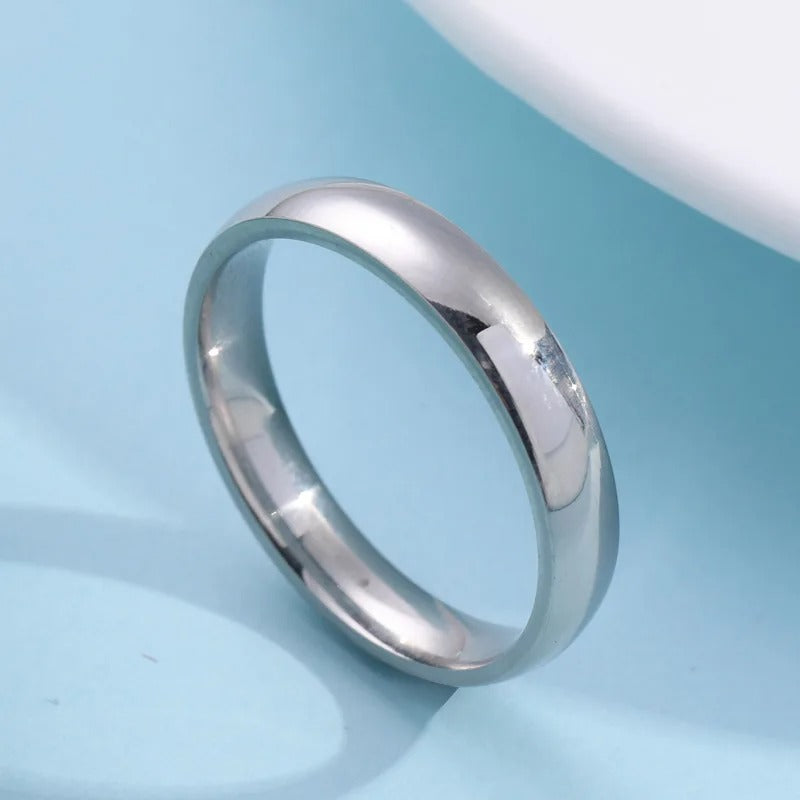 Curved Stainless Steel Couple Ring Charm Men Women Titanium Steel Rings Best Party Gift Jewelry