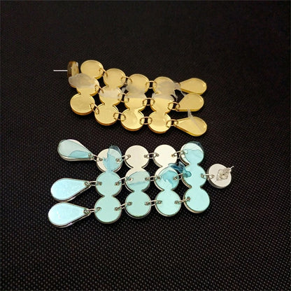 Big Dots Mirror Drop Earrings for Women