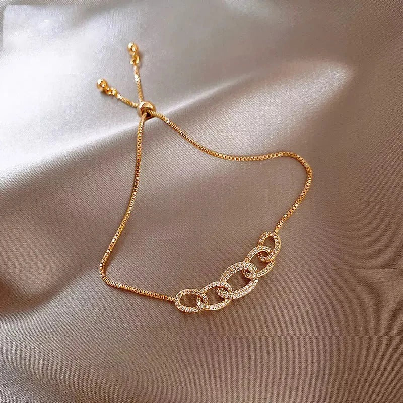 2023 New Luxury Geometric Circle Clasp Bracelet Fashion Korean Women Jewelry Sexy Party Bracelet Student Exquisite Bracelet