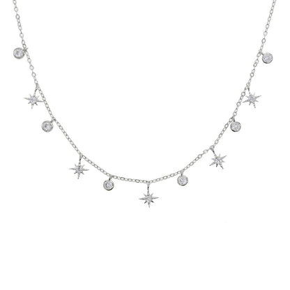 Promotion star charm choker necklace gold silver color 2025 new hot trendy women jewelry