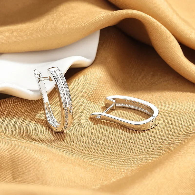High Quality 925 Silver Earrings Wedding Fashion Women