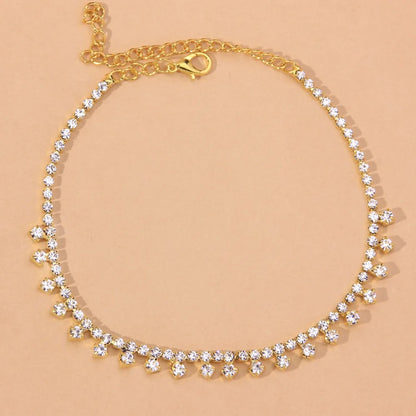 Rhinestone Water Drop Anklet Women’s Beach Jewelry