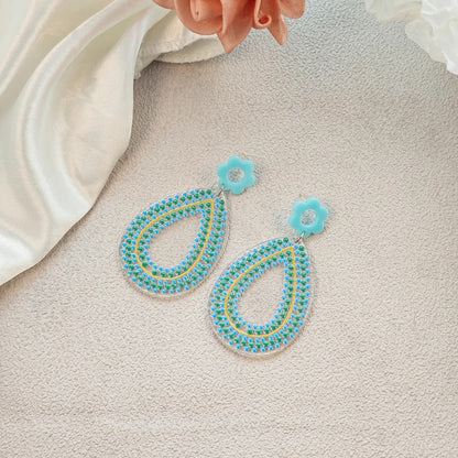 Summer Trend Boho Drop Earrings for Women Acrylic Pendants
