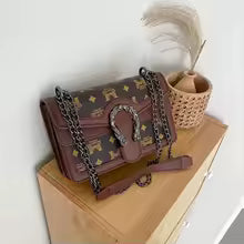 Fashion Printed Chain Crossbody Shoulder Bag for Women