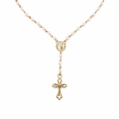 Rosary Coin Catholic Chokers Long Tassel Pendant Cross Jewelry Fashion Accessories Clavicle Chain Necklaces