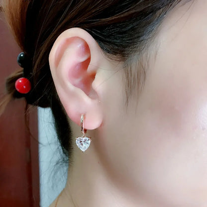 Gold Heart Hoop Earrings for Women Wedding & Fashion Jewelry