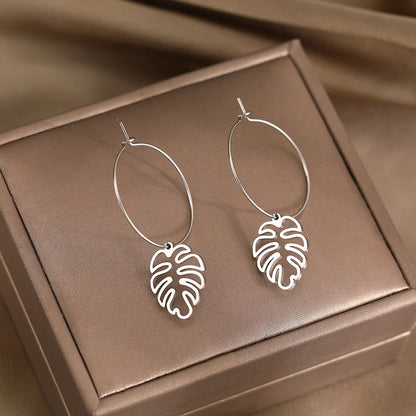 Stainless Steel Earrings Unique Pendant Design Drop Earrings For Women Jewelry