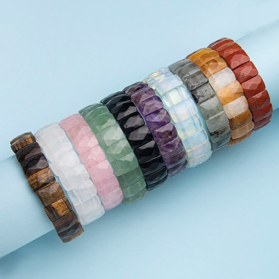 Creative Natural Stone Crystal Obsidian Tiger Eye Hand Bracelet