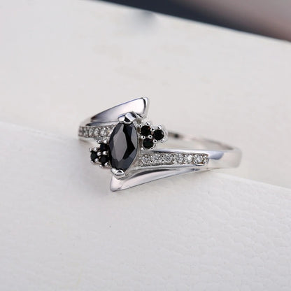 925 Sterling Silver Engagement Ring Austrian Crystal Prong Setting