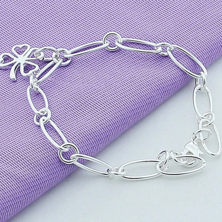 Lucky Clover Flower Pendant Bracelet Women’s Wedding & Party Jewelry