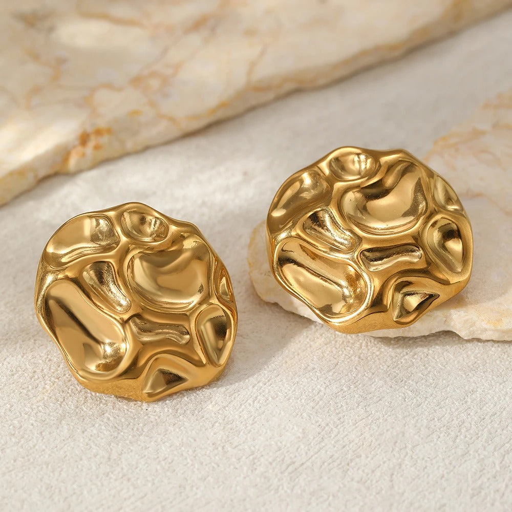 Stainless Steel Geometric Stud Earrings for Women Non-Fading Jewelry