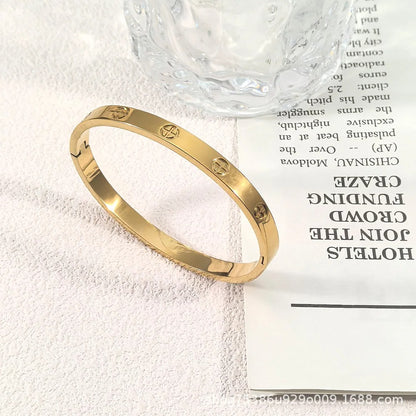 Lucky Cross Bracelet Set Stainless Steel Women’s Jewelry Gift