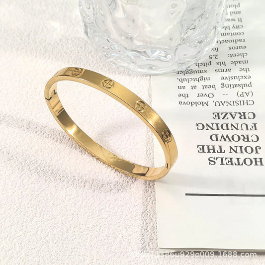 Lucky Cross Bracelet Set Stainless Steel Women’s Jewelry Gift