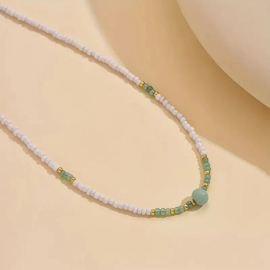 Elegant Boho-Chic Handcrafted Beaded Pendant Necklace for Women Party Occasions Jewelry Accessories Gifts