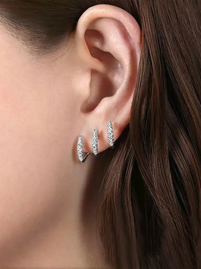 Women’s Claws Stud Earrings 925 Silver Crystal Gold Modern Jewelry