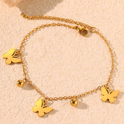 Stainless Steel Butterfly Pendant Bracelet Women’s Jewelry Gift