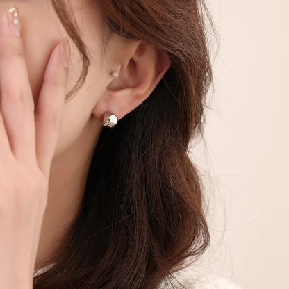 925 Silver Cute Stud Earrings for Women Simple Fashion