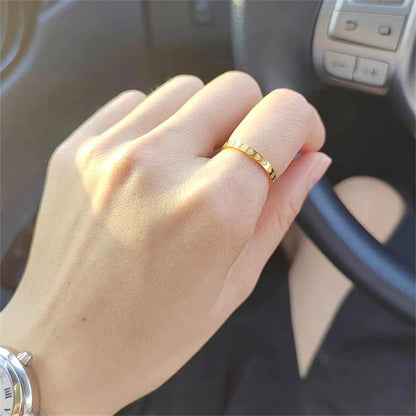 Thin 2mm Heart Ring for Women Gold Finger Band Sizes 5–10