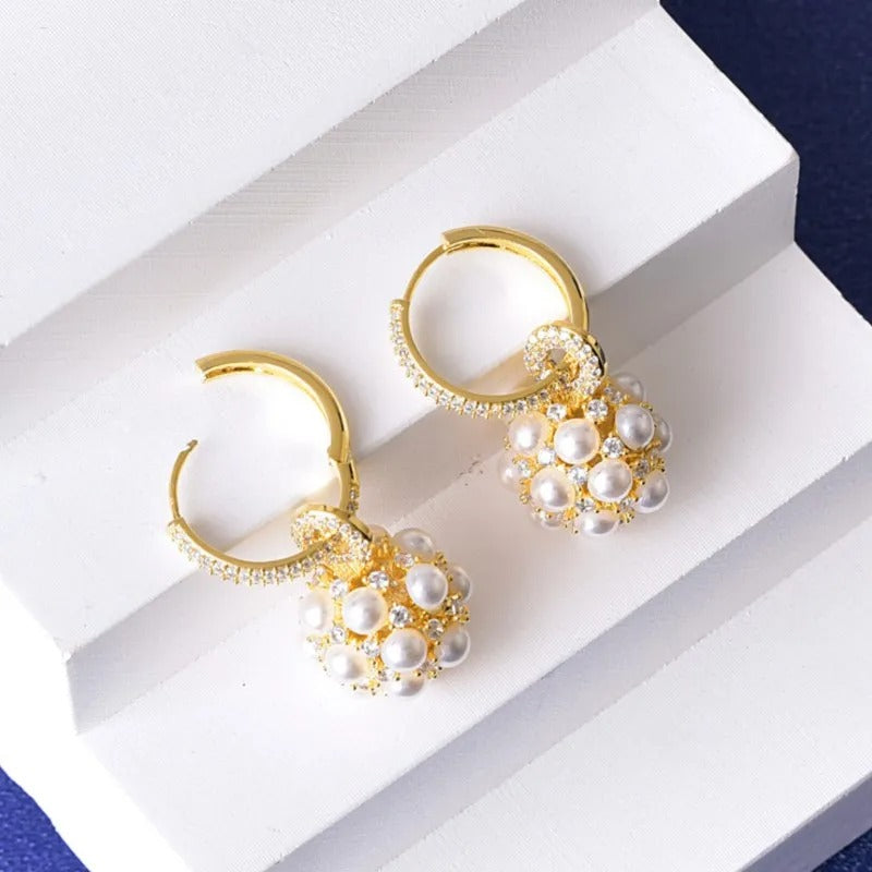 Delicate Summer Dangle Hoop Earrings Women Jewelry Gift