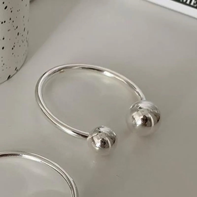 Minimalist Stamp Bracelet Trendy Elegant Charm Glossy Ball Jewelry Birthday Gifts Party Accessories
