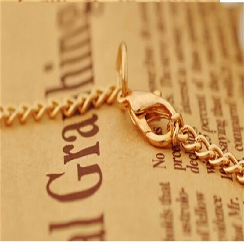 Europe Street Wide Gold Necklace Women Simple Metal Collar Jewelry