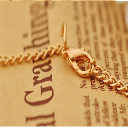 Europe Street Wide Gold Necklace Women Simple Metal Collar Jewelry