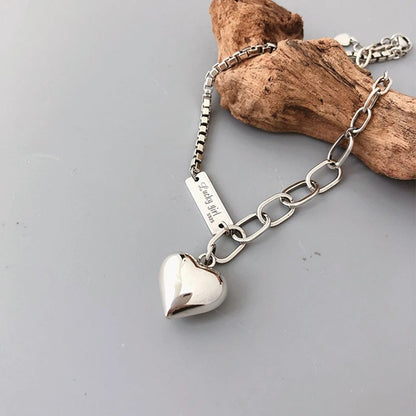 Silver Love Anklet Fashion Simple Charm Women's Anklet Birthday Gift for Friends Exquisite Jewelry