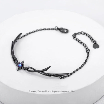 Dark Style Black Bracelet Personality Ladies Simple Charm Casual Jewelry Gift