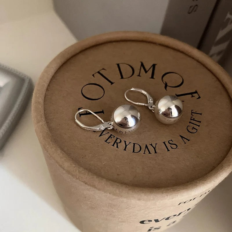 Minimalist Ball Drop Earrings Women Classic Elegant Party Jewelry