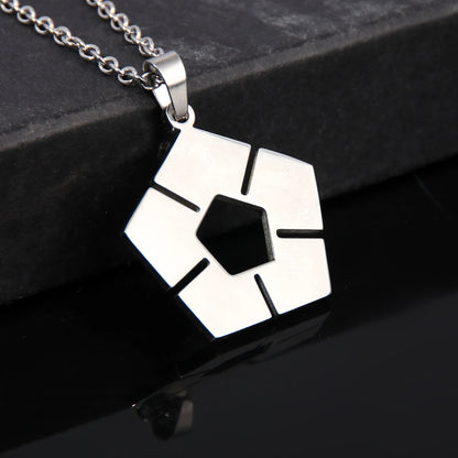 BLUE LOCK Necklace Soccer Sign Stainless Steel Metal Pendant Necklace For Women Men Cosplay Prop Accessories Jewelry Gift