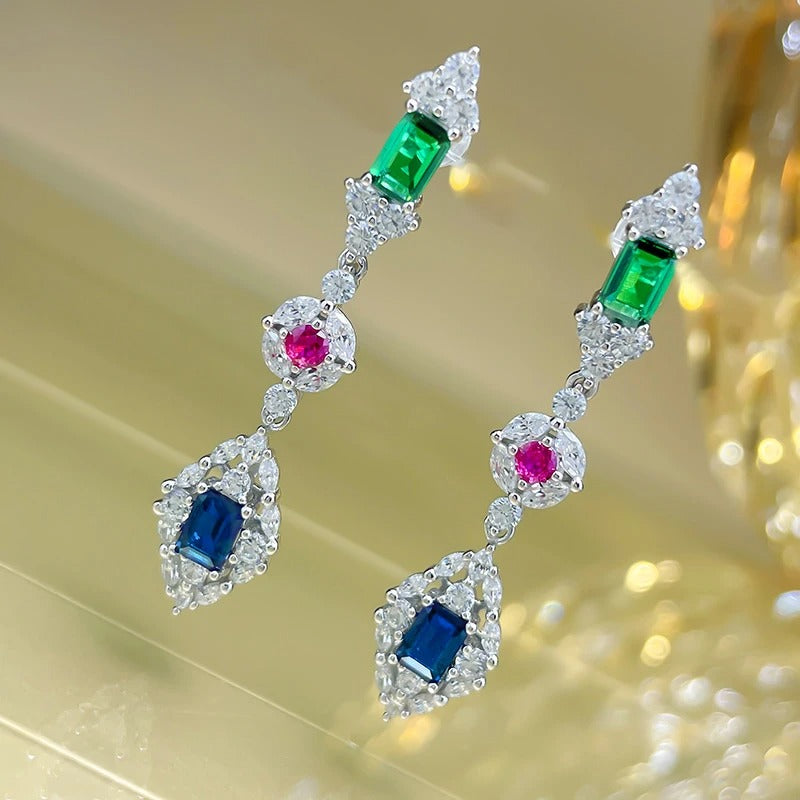 Exquisite CZ Dangle Earrings Trendy Jewelry for Women