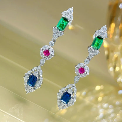 Exquisite CZ Dangle Earrings Trendy Jewelry for Women