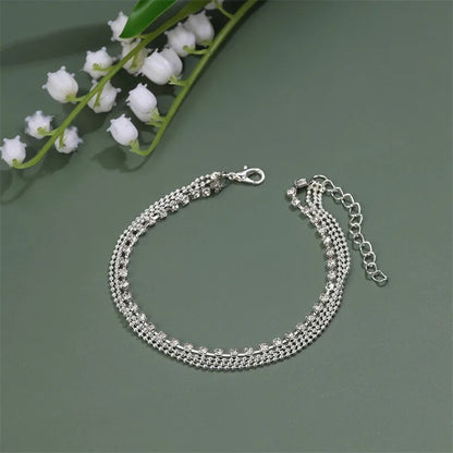 2025 Summer New Gold Color Anklets For Women Stainless Steel  Chain Feet Jewelry Layered Link Chain Accessory