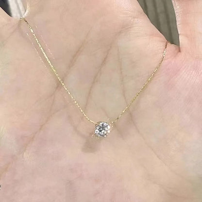 Hot Sale Stainless Steel Zircon Thin Clavicle Chain Necklace for Women Festive Party Jewelry Wholesale