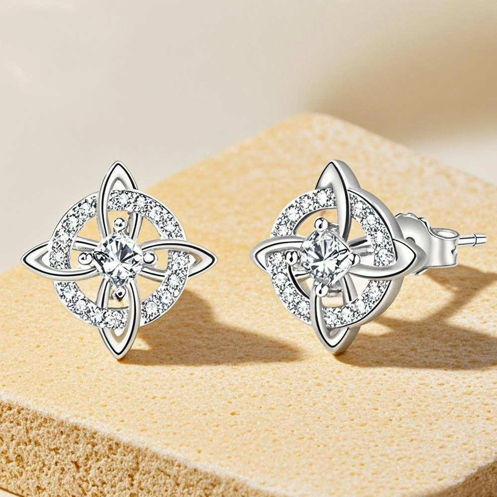 Nudo De Bruja Stud Earrings 925 Silver Witch Protection Jewelry