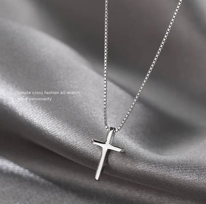 925 Sterling Silver Cross Pendant Necklace for Women