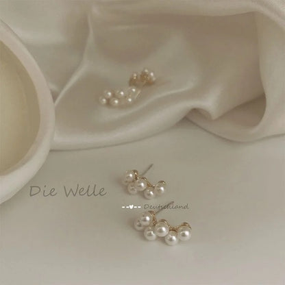 New Korean White Pearl Drop Earrings Women Bohemian Wedding Jewelry