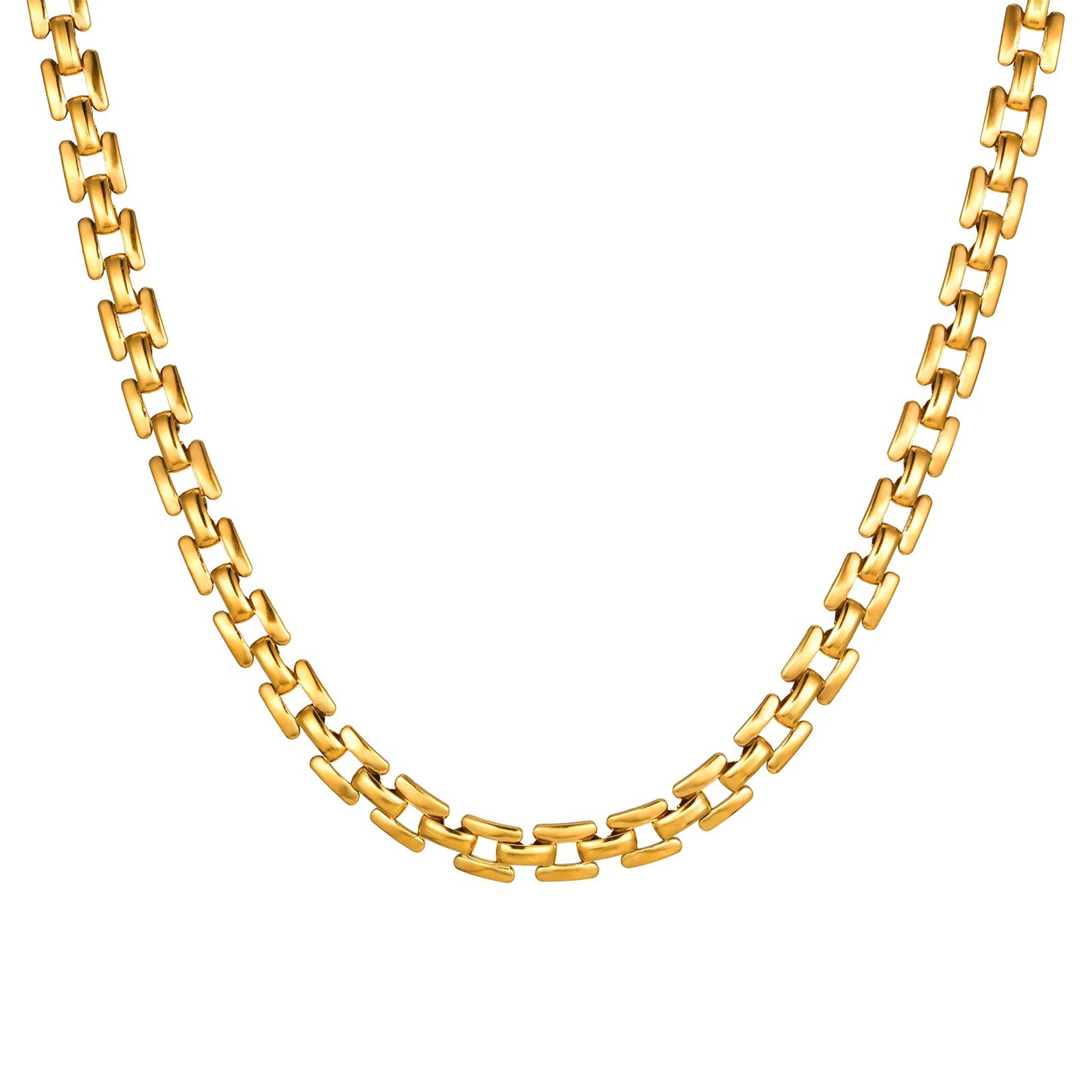 Retro Street Style Gold Chain Necklace for Women Fashion Jewelry Gift