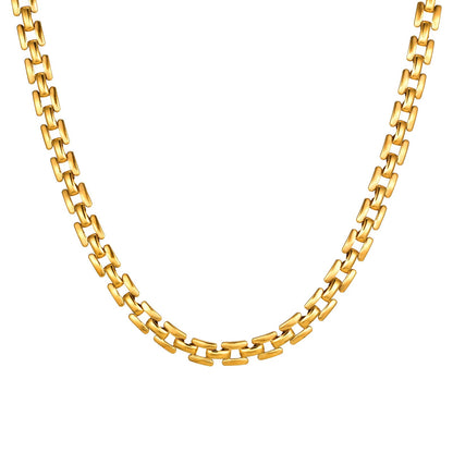 Retro Street Style Gold Chain Necklace for Women Fashion Jewelry Gift