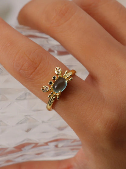 Exquisite Mini Crab Adjustable Ring Cute Jewelry for Women