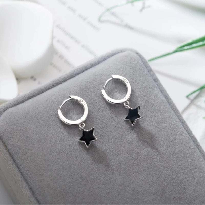 925 Silver Small Star Earrings Women’s Simple Fashion Jewelry