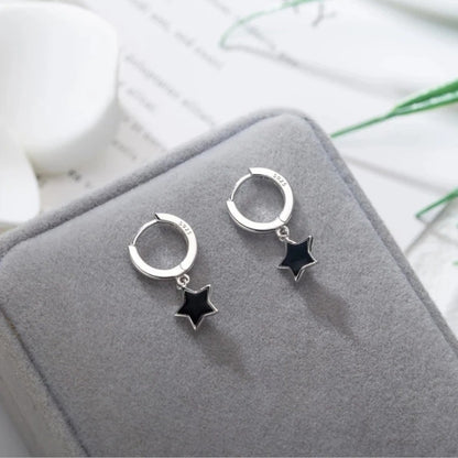925 Silver Small Star Earrings Women’s Simple Fashion Jewelry