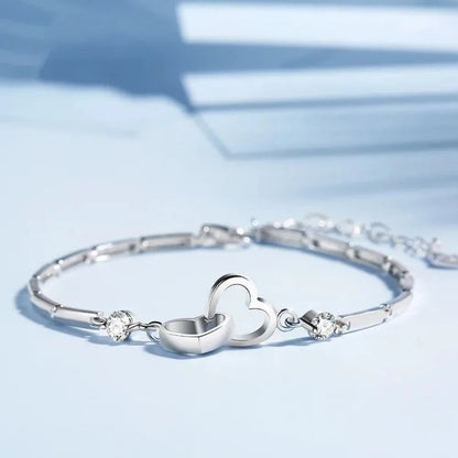 Women’s Sterling Silver Charm Bracelet Valentine’s Day Jewelry