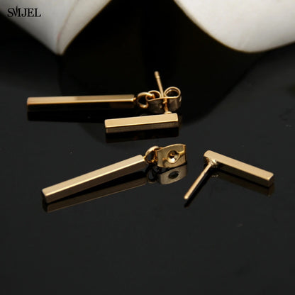 SMJEL 2025 New Fashion Simple T Bar Drop Earring for Women Geometric Ear Jacket Earrings Wedding Gifts S140