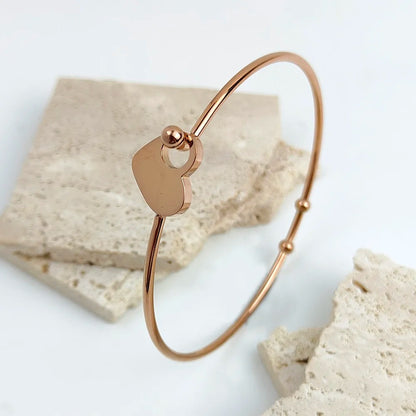 Gold Plated Love Buckle Bracelet Casual Jewelry for Women Gift