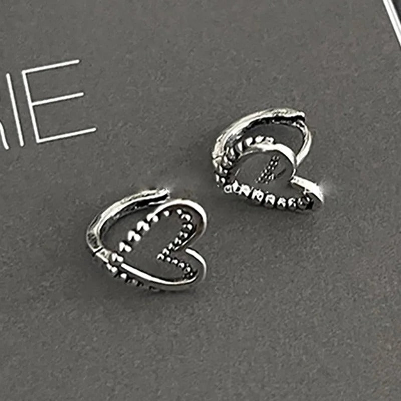 Women’s Fashion LOVE Heart Earrings Hollow Geometric Party Jewelry