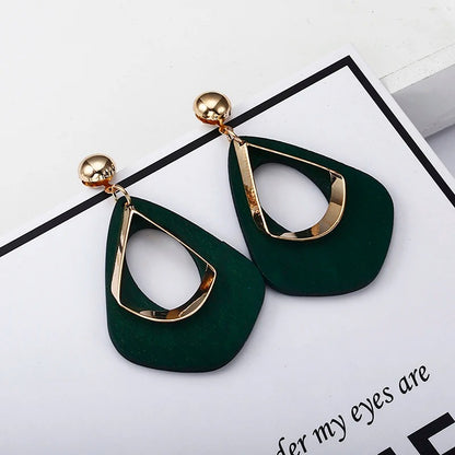 Hollow Out Boho Earrings Women Geometric Drop Statement Jewelry