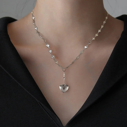 Personalized Heart Locket Necklace for Girls Stainless Steel- Heart Necklace