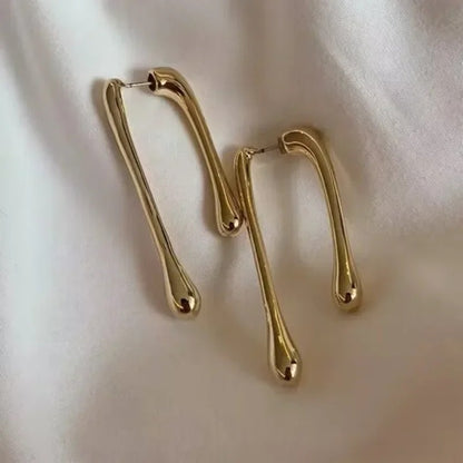 Simple Metal Geometric Earrings Women Hot Selling Fashion Jewelry Gift