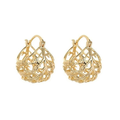Newly Designed Gold Hoop Earrings Women Fashion Ear Accessories
